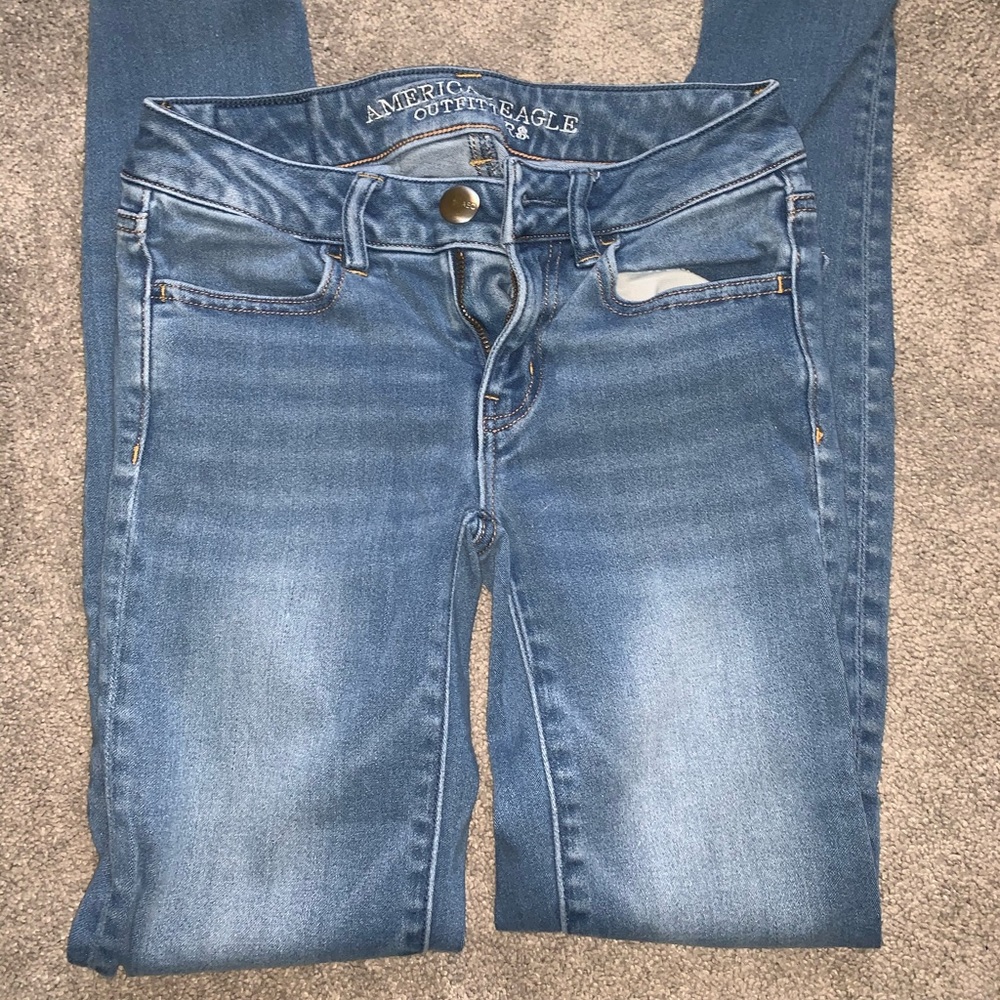american eagle low rise skinny/jegging - size 00S